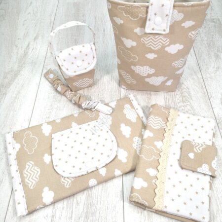 Conjunto de bolsas de maternidade pérola