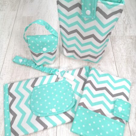 Bolsas de maternidade verde água