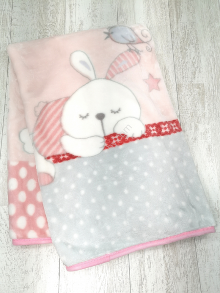 Cobertor cama bebé rosa