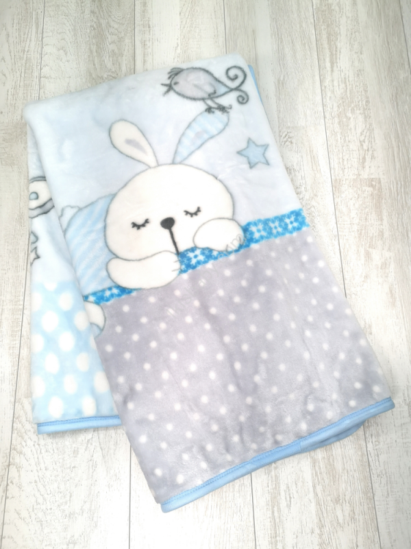 Cobertor cama bebé azul