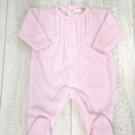 Babygrow bebé veludo rosa