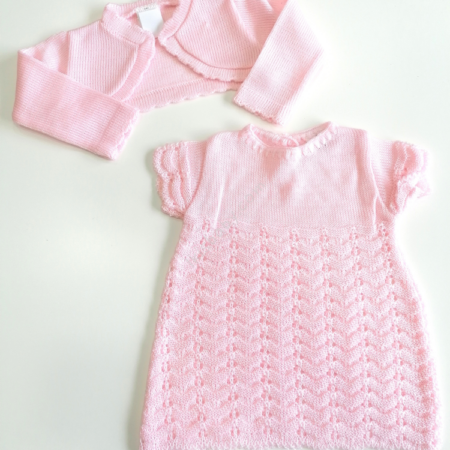 Vestido com bolero rosa