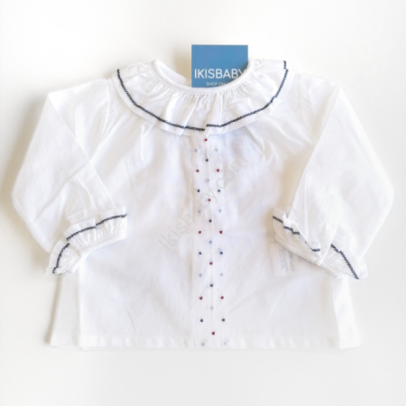 Blusa para bebé com gola
