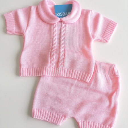 Conjunto malha rosa