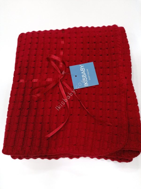 Manta malha vermelho