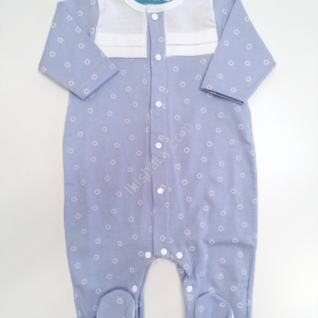 Babygrow algodão estampado azul