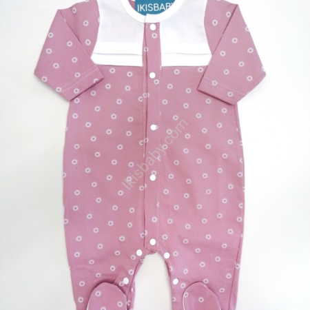 Babygrow algodão estampado rosa