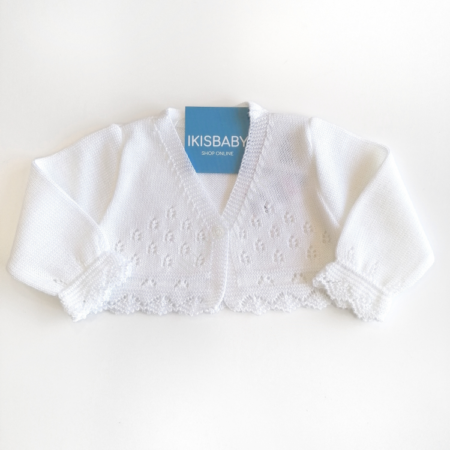 Bolero branco para bebé
