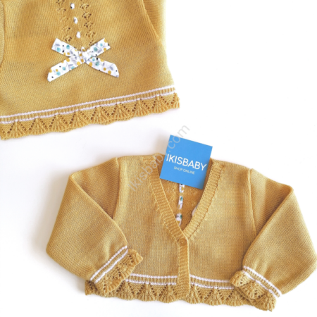 Bolero amarelo para bebé menina
