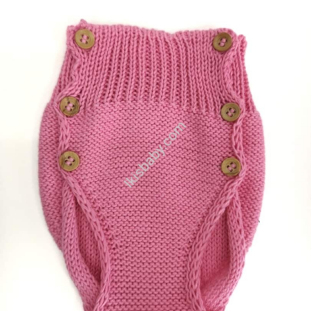 Tapa fraldas em malha rosa