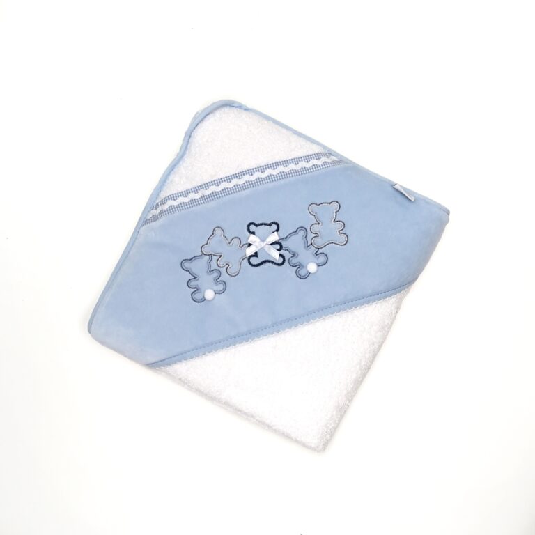 toalha de banho bebé azul