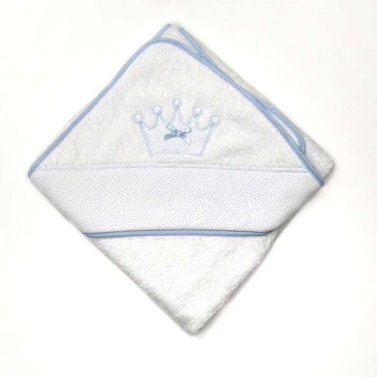 toalha de banho coroa azul