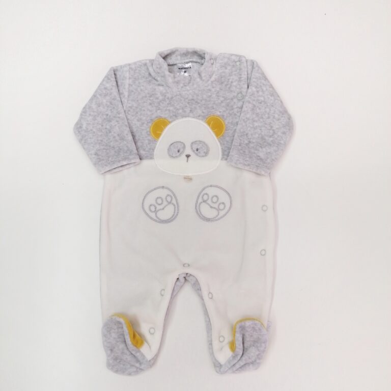 babygrow panda veludo