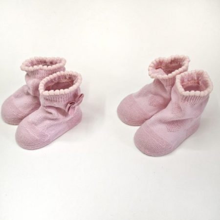 meias bebé recen nascido rosa