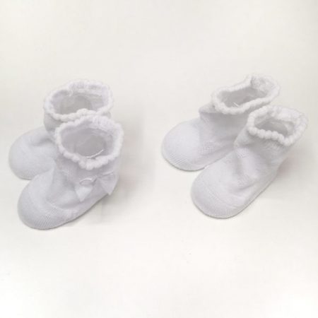 meias bebé recén nascido branco