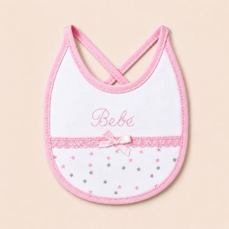 babete recén nascido menina rosa