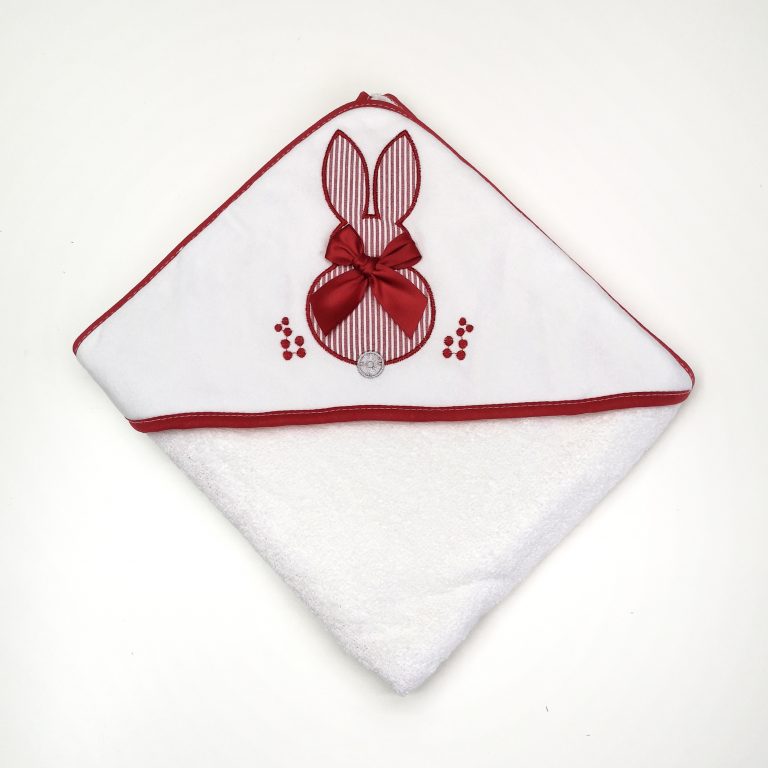 Toalha de banho bebé vermelho