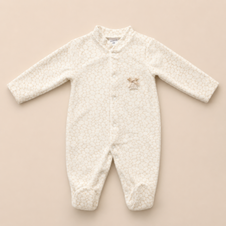babygrow em veludo pérola